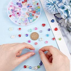 4 нитка 4 стиля прозрачные стеклянные бусины нить GLAA-PH0003-35