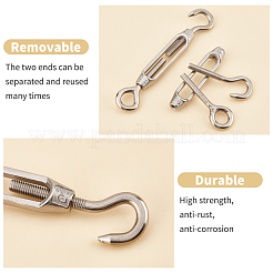 4 комплект потолочных крючков-колец из нержавеющей стали 304&nbsp;STAS-GA0001-07