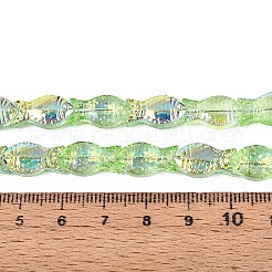 Прозрачность гальванизированные стеклянные бусины нити GLAA-T023-40A-08-1