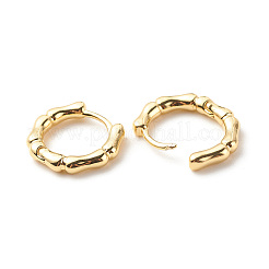 Orecchini a cerchio in ottone a forma di bambù per le donne&nbsp;LS-EJEW-G306-04G