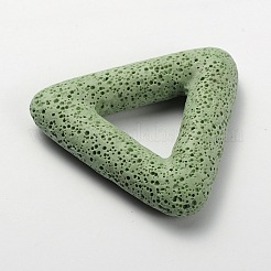 Большие треугольные подвески из синтетического лавового камня&nbsp;G-O025-04F