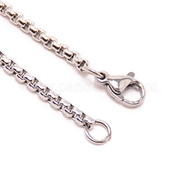 Мужские ожерелья из нержавеющей стали 316 с цепочкой&nbsp;NJEW-WH0012-01