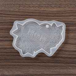 Подвески ко Дню матери своими руками из силиконовой формы DIY-K073-15A