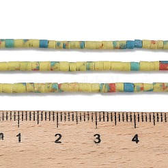 Окрашенные синтетические бирюзовые бусы нити G-P594-01B-13