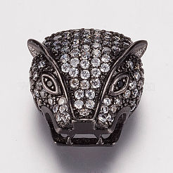 Латунные микро проложить кубического циркония слайд подвески ZIRC-F050-48