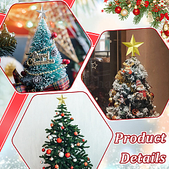 18 шт. 6 стиля пластиковое украшение на верхушку елки в виде звезды&nbsp;AJEW-NB0008-02