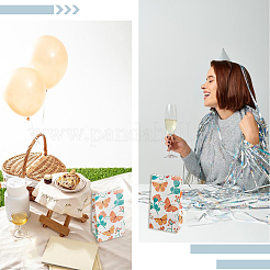 24 шт. бумажные пакеты для хранения продуктов из крафт-бумаги с принтом бабочек&nbsp;ABAG-SP0001-45