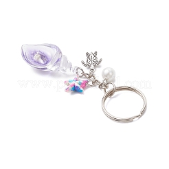 Брелки в форме ракушки из акрила&nbsp;KEYC-JKC01322-03