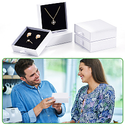 Подарочные ящики для хранения сережек из крафт-бумаги CON-WH0095-87C