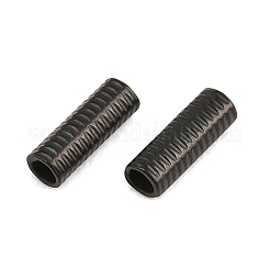 304ステンレスチューブビーズ  イオンプレーティング（ip）  ブラック  6x2mm  穴：0.9~1.2mm&nbsp;SA-CBA098D-07B-EB