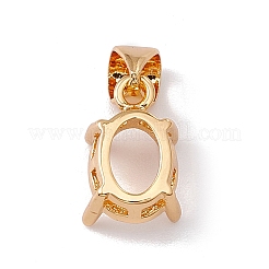 Colgante de latón cabochon ajustes&nbsp;KK-E066-01G-01