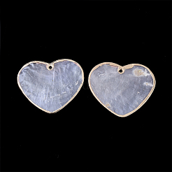 Pendenti conchiglia capiz placcati in oro&nbsp;X-SHEL-S276-35