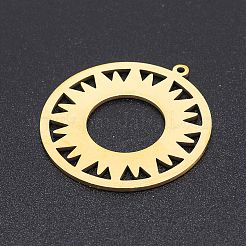 Pendentifs éclipse solaire en acier inoxydable 201&nbsp;STAS-S105-LA221