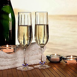 Подвески для бокалов из сплава и стеклянных бусин AJEW-GO00022