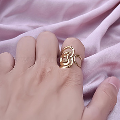 Стильное кольцо-манжета из нержавеющей стали 304 в форме сердца для женщин&nbsp;BB8988-2