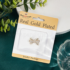 2 шт. Покрытие стойки латунь микропаве прозрачные подвески из кубического циркония&nbsp;KK-BBC0018-01