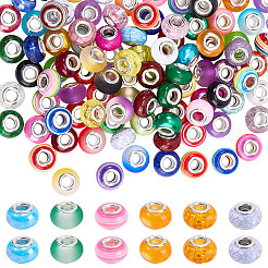 120pcs 6 estilos de cuentas europeas de resina&nbsp;RPDL-SC0001-10