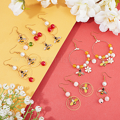 Kits de fabrication de boucles d'oreilles abeilles DIY&nbsp;DIY-SC0014-32G