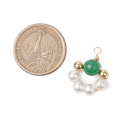 5 шт. 5-цветные подвески из натурального розового кварца PALLOY-JF03196