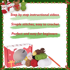 1 juego de kit de crochet para principiantes con temática navideña&nbsp;DIY-SC0027-78A