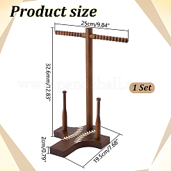 Présentoirs à bijoux en bois en forme de T&nbsp;ODIS-WH0177-011