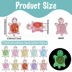 400шт 10 цвета светящихся кабошонов из смолы&nbsp;MRMJ-SC0001-42