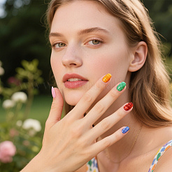 Nailart-Bildvorlagen aus Kunststoff&nbsp;AJEW-UN0002-49C