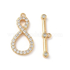 Латунные застежки-молнии из прозрачного кубического циркония KK-D504-06G