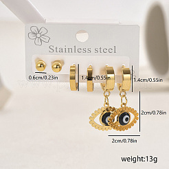 Комплект из 201 полой подвески-серьги от сглаза из нержавеющей стали IZ8037