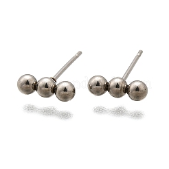 Устойчивые к потускнению серьги-гвоздики из нержавеющей стали 201 с горизонтальной перекладиной и булавкой из нержавеющей стали 316 для женщин&nbsp;STAS-K238-01P