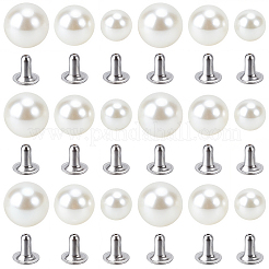 ABS-Kunstperle Schnappniet-Stoßschraube&nbsp;DIY-GF0013-38