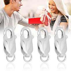 4 Stück 925 Karabinerverschlüsse aus Sterlingsilber&nbsp;STER-BBC0009-40A