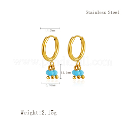Круглые серьги-кольца из нержавеющей стали IJ6670-2
