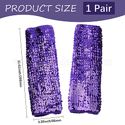 Elastischer String mit Plastik-Glitzer-Überärmel&nbsp;AJEW-WH20080-42C