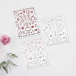 3 Stück Nagelkunst-Aufkleber aus Kunststoff in 3 Farben&nbsp;MRMJ-DJ0001-29