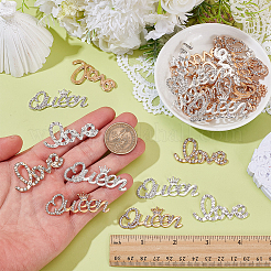 40 Stück 4 Stile Legierung Strass Cabochons&nbsp;FIND-WR0012-98