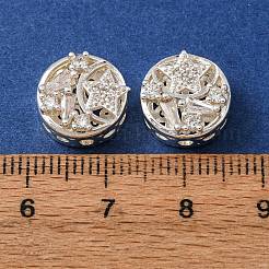 Messing Micro Pave klare Zirkonia Perlen&nbsp;CU-CBAEC99-27S