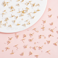 100 шт. фурнитура для сережек-гвоздиков из нержавеющей стали 304&nbsp;STAS-CN0001-12