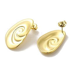 Серьги-гвоздики из нержавеющей стали 304 с ионным покрытием (IP) EJEW-K268-07G