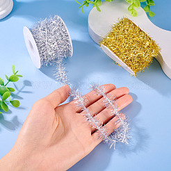 20 ярд двухцветной пластиковой блестящей мишуры AJEW-TA0002-16