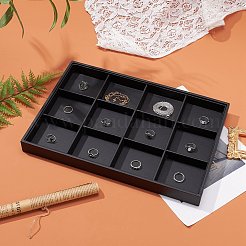 Наращиваемых дерева дисплей лотки покрыты черной искусственной кожи&nbsp;LS-PCT106
