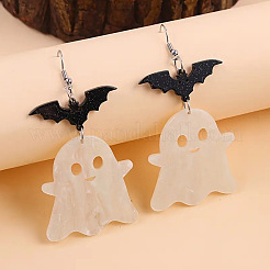 Акриловые серьги-подвески «Призрак с летучей мышью» FS-WGC3226-01