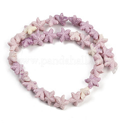 Нити резных бусин синтетического коралла SHEL-K007-18B