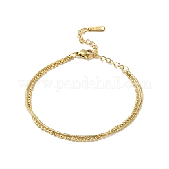 Многорядные браслеты из нержавеющей стали 304&nbsp;LS-BJEW-C110-02G