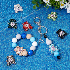 8 Stück 8 Stile Strass-Pavé-Perlen&nbsp;RB-HS0001-01