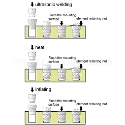 170 шт. 8-х видов латунных метрических резьбовых вставок для пластиковой термоусадочной вставки DIY-CP0007-35