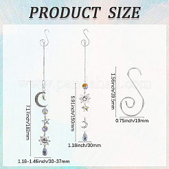 Наборы для самостоятельного изготовления подвесного ловца солнца в виде луны и звезды&nbsp;DIY-SC0030-72