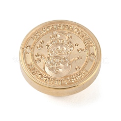 Tête de timbre en laiton de sceau de cire de série de Noël&nbsp;AJEW-Z031-04G-06
