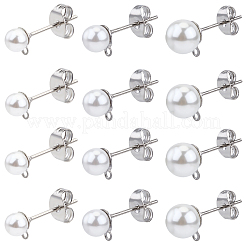 Фурнитура для сережек-гвоздиков из нержавеющей стали 304&nbsp;EJEW-SP0001-17L