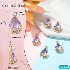 Pendentifs en verre transparent&nbsp;GLAA-FZ0001-02I
